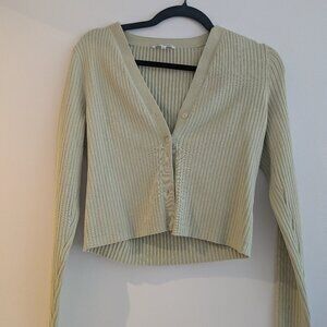 Lime reformation cropped cardigan